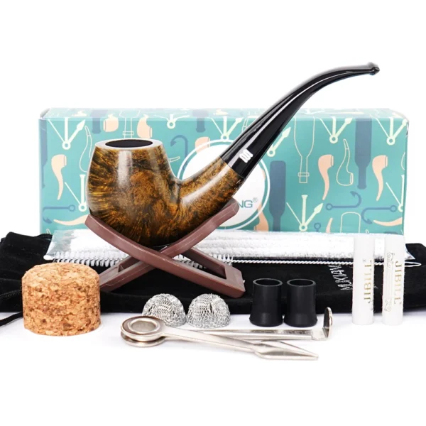 Dunkelbraune klassische 9mm Sherlock Holmes Pfeife
