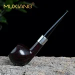 3mm Briarholzpfeife mit dekorativem Silberring
