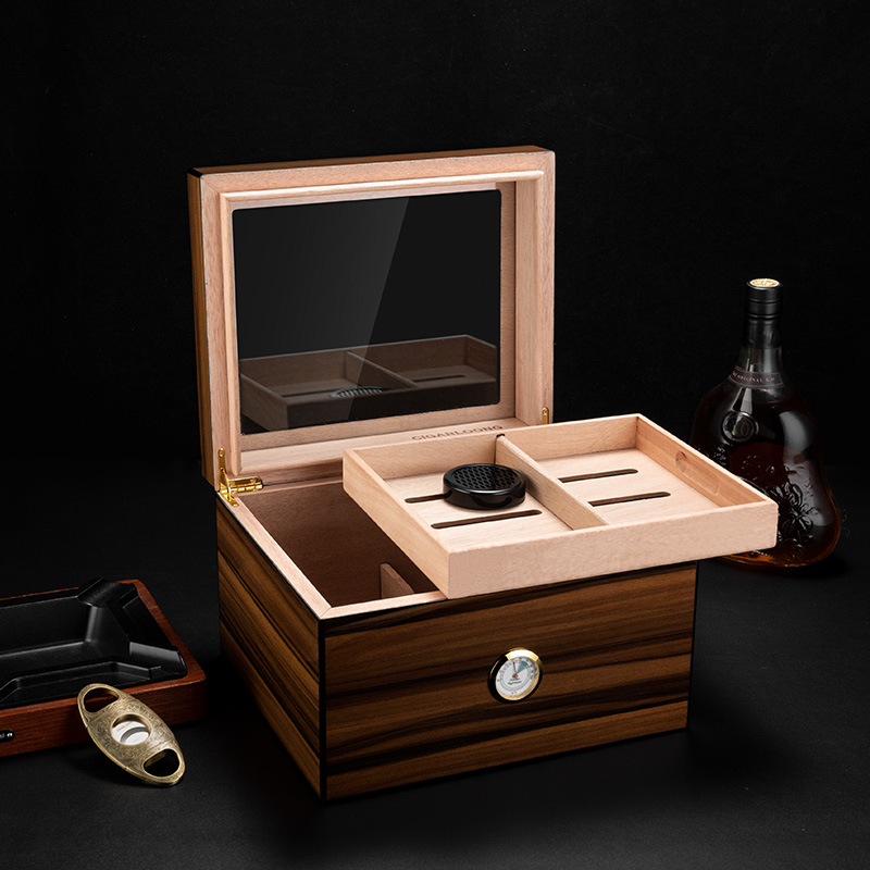 Holz-Humidor mit doppeltem Fassungsvermögen