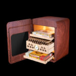 Dreistöckiger elektrischer Humidor mit LED-Beleuchtung