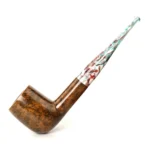 Traditionelle gerade Billiardpfeife mit farbigem Gummimundstück