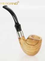 9mm Hochwertige Olivenholz Pfeife mit Lippenbissmundstück