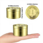 Großhandel für 63-mm-Metall-Grinder aus Zinklegierung mit feiner Bitcoin-Gravur